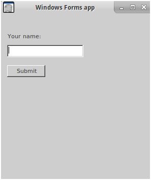 Windows Forms application on Ubuntu